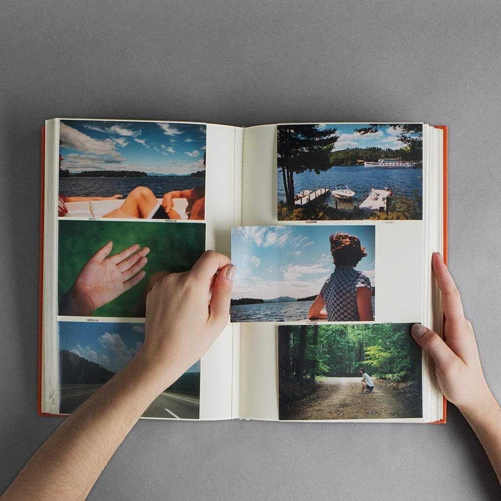 Customizable Hudson Photo Album - Archival Quality, Holds 300 Photos in Red