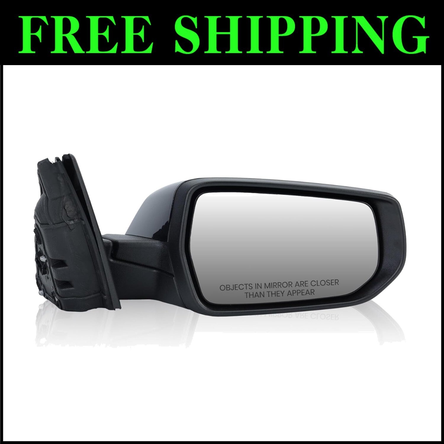 Gloss Black Right Side View Mirror for Chevy Malibu, OE Number: 84705520-PFM