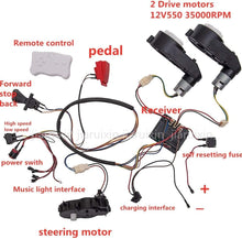 Load image into Gallery viewer, Children's DIY Electric Car Kit: No-Solder Wiring Harness &amp; Remote Control Gear