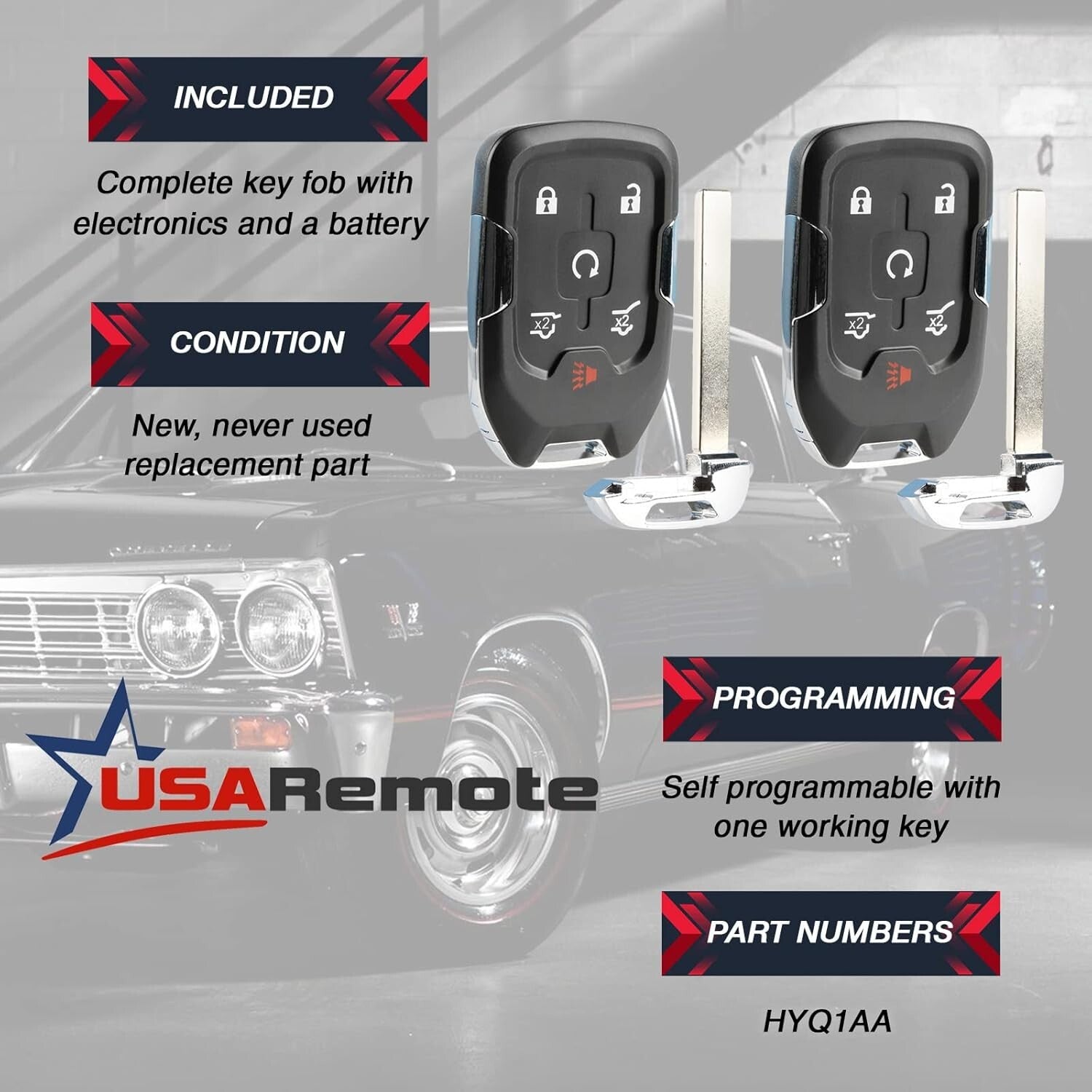 Durable Keyless Entry Remote for Chevy Suburban/Tahoe & GMC Yukon + XL 2015-2020