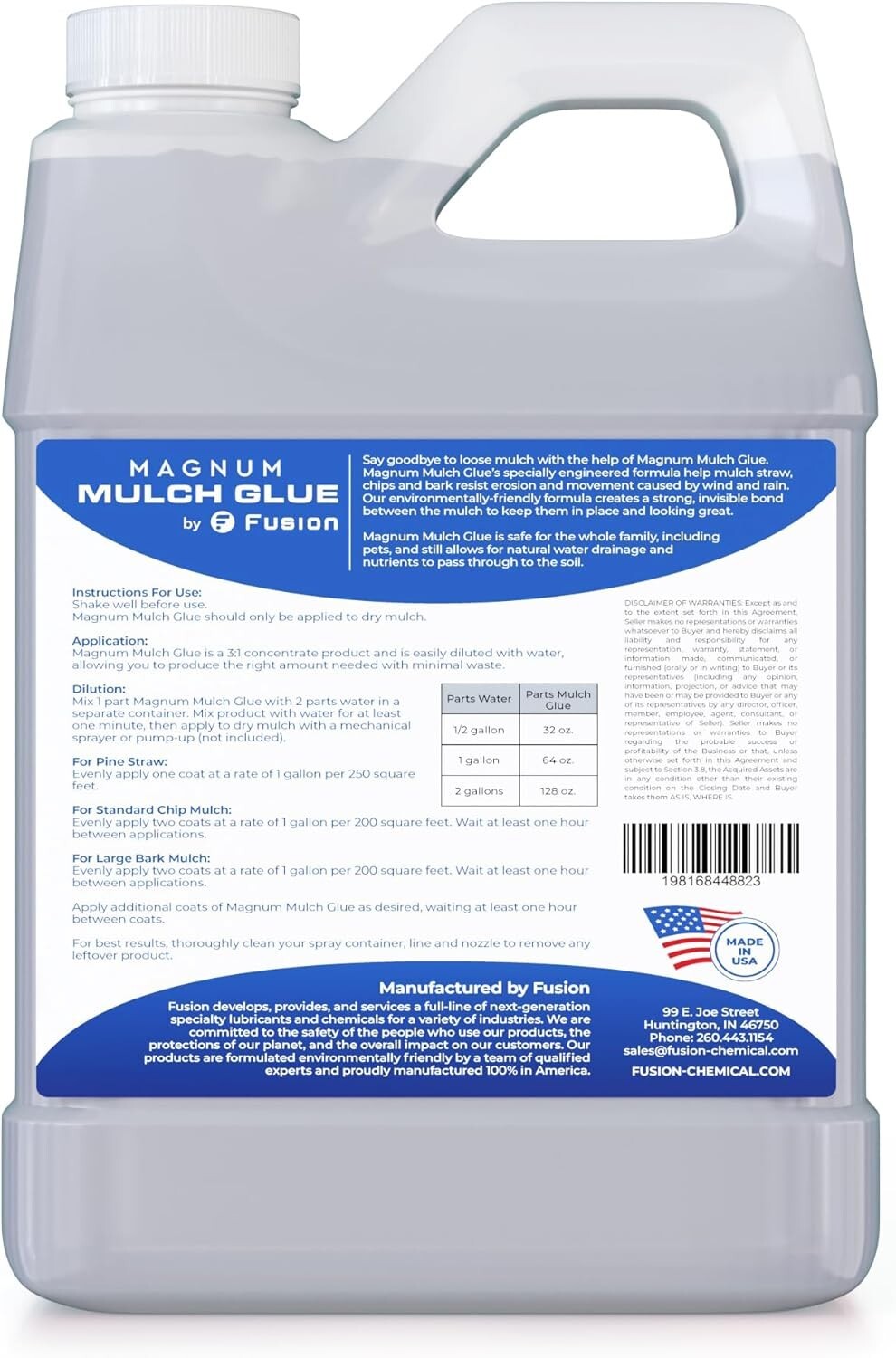 Fast-Drying Landscaping Glue - 1 Gallon Magnum Mulch Adhesive for Outdoor Spaces