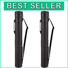 Load image into Gallery viewer, 2-Pack Extendable Waterproof Poster Tubes, 30.5" to 49" with Shoulder Strap