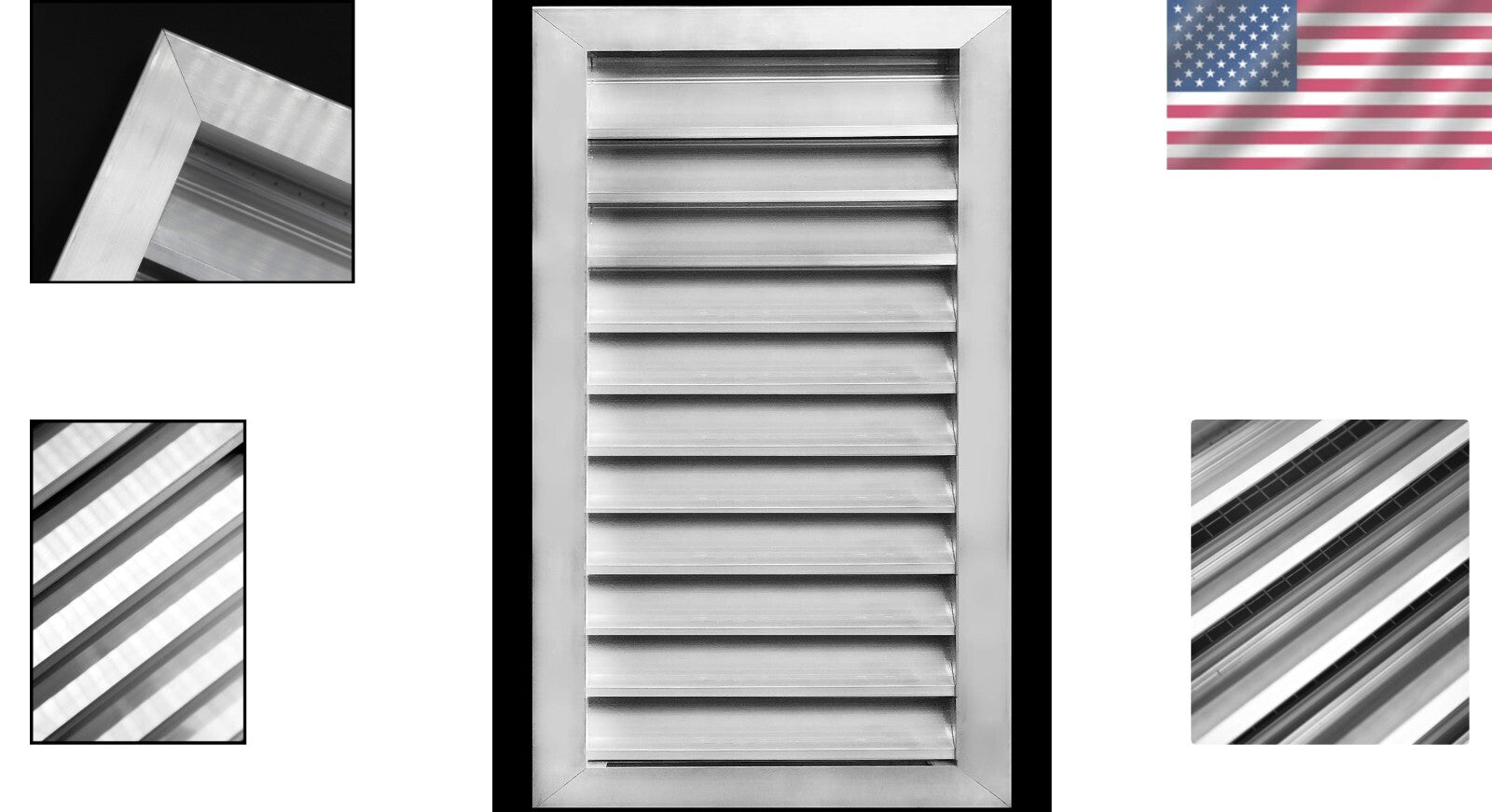 Elegant 14" x 24" Aluminum Exterior Louver Vent - Weather-Resistant & Pest-Proof