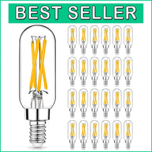Load image into Gallery viewer, Long-Lasting 24 Pack E12 LED Bulbs - Flicker-Free Dimming for Elegant Lighting