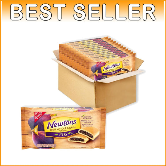 Delicious 12 x 10 oz Packs of Whole Grain Chewy Fig Bars - Kosher Snack