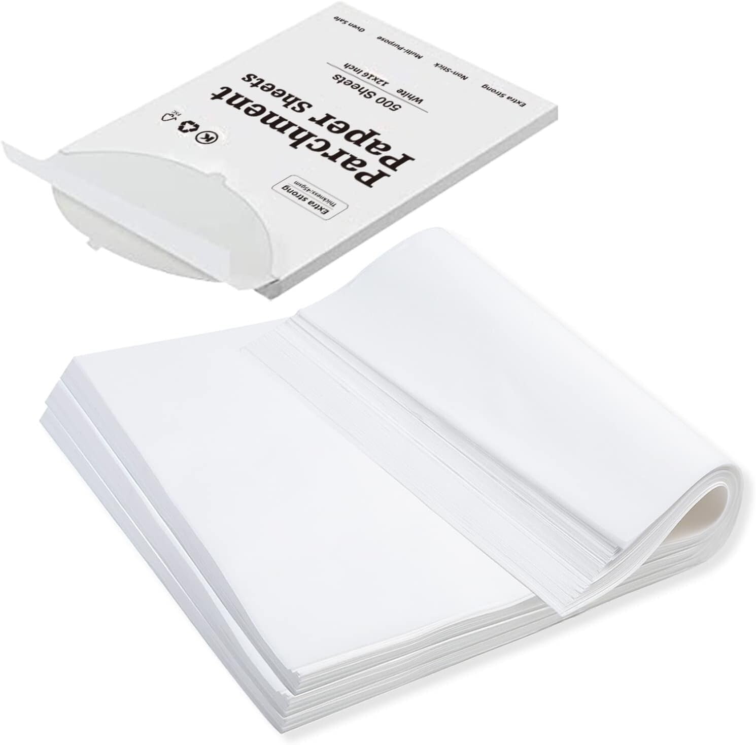 16x24 Inches Unbleached Parchment Paper – 500 Count Multi-Use Cooking Sheets