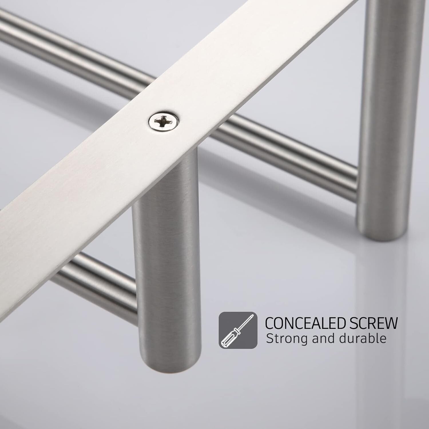 Brushed Nickel 3-Tier Stainless Steel Ladder Towel Rack for Modern Bathrooms