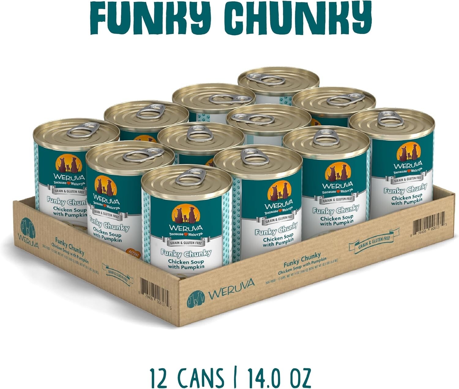 Artisan Funky Chunky Chicken Soup with Nutrient-rich Veggies - 12 Cans, 14oz