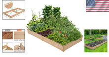 Load image into Gallery viewer, Natural Wood Raised Garden Bed - 8x4ft Planter for Healthy Vegetables &amp; Flowers