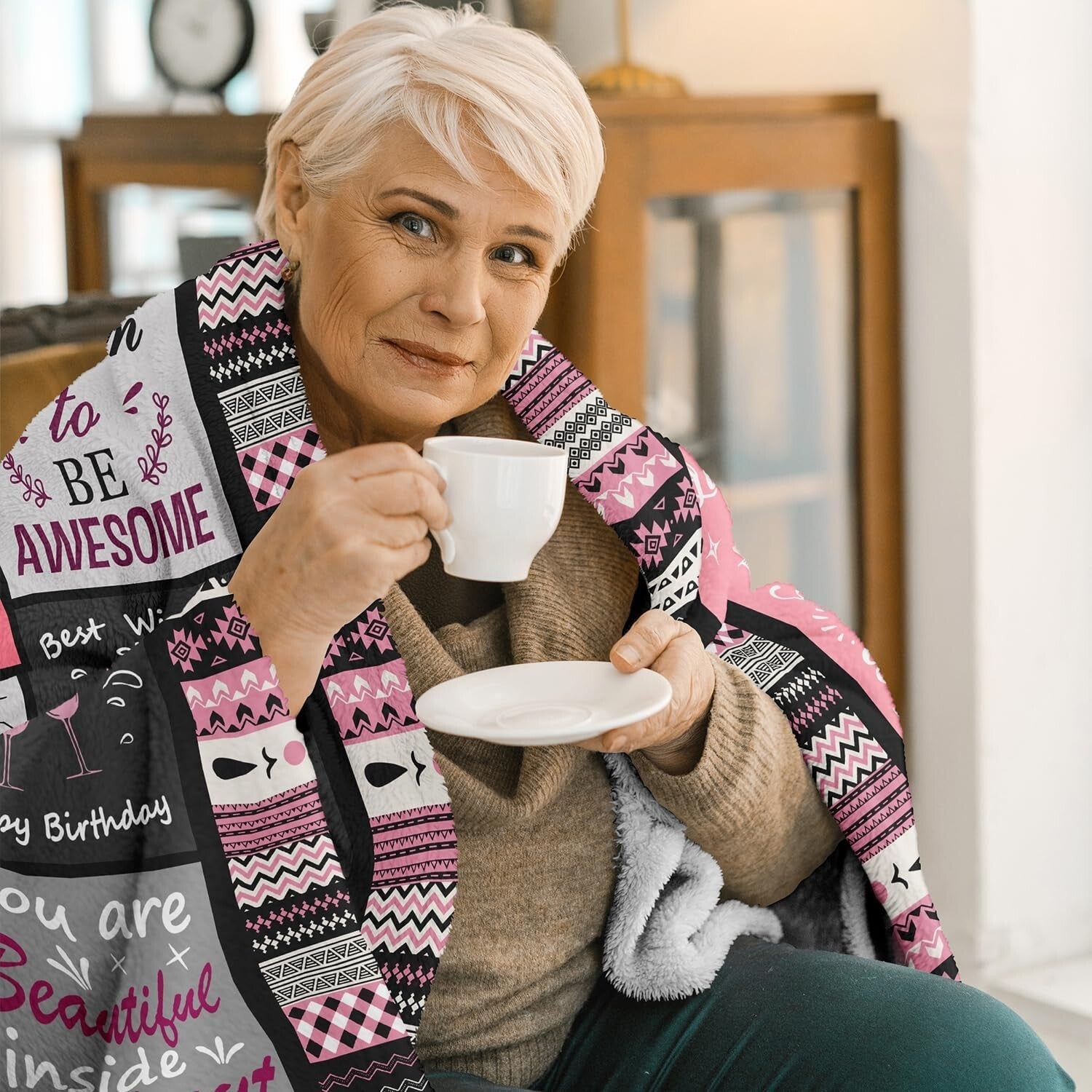 80"x60" Cozy Flannel Birthday Blanket - Perfect Gift for Women & Girls