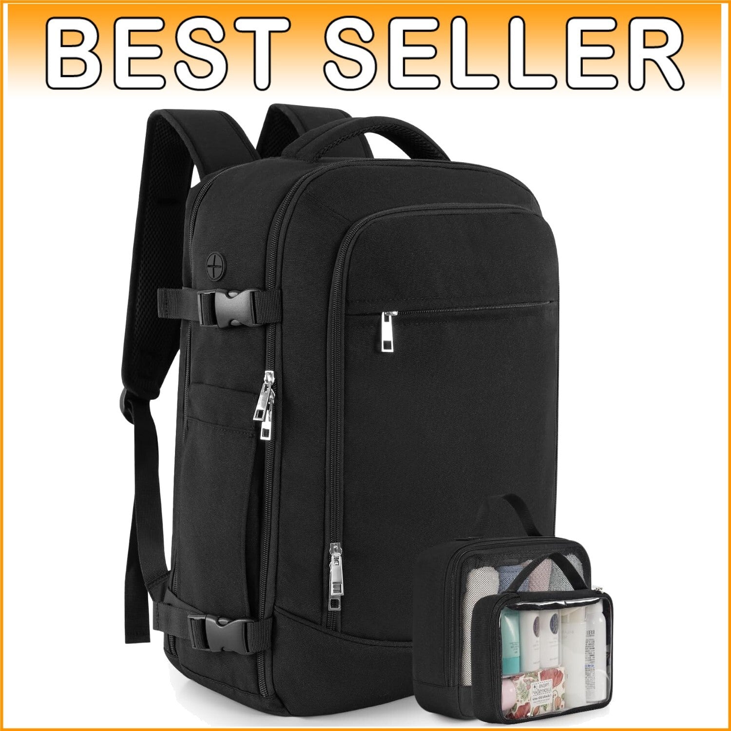 Ergonomic Travel Backpack with Packing Cubes - 40L Waterproof Adventure Bag