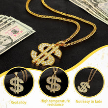 Load image into Gallery viewer, Exquisite Gold Dollar Sign Hip Hop Necklace for Casual and Costume Wear