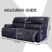 Load image into Gallery viewer, Extra Wide Velvet Reclining 2 Seater Sofa Cover - 6-Piece Slipcover Set in Sand