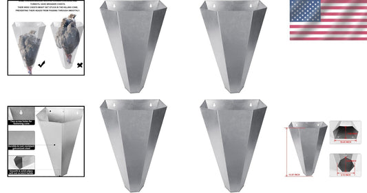 Durable Poultry Restraining Cone for Chickens, Broilers & Turkeys - 8 lbs Max