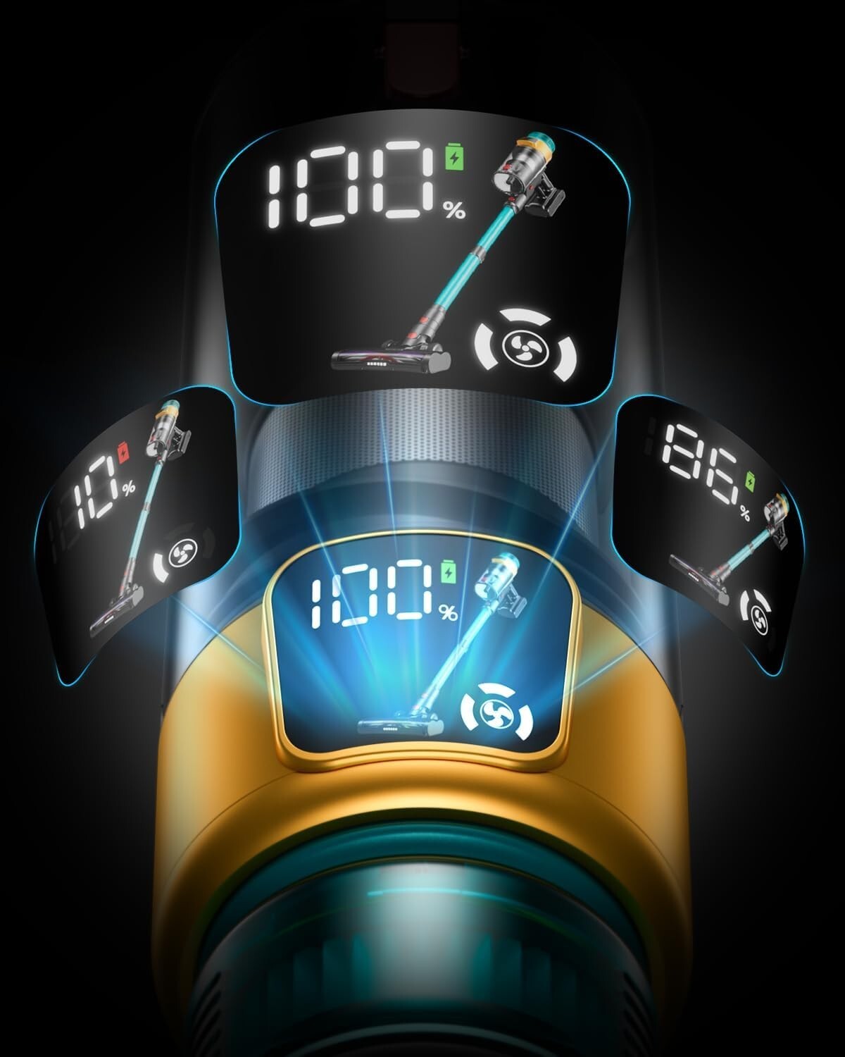 Compact Cordless Vacuum – 550W with Anti-Tangle Brush, Ideal for Pets & Carpets