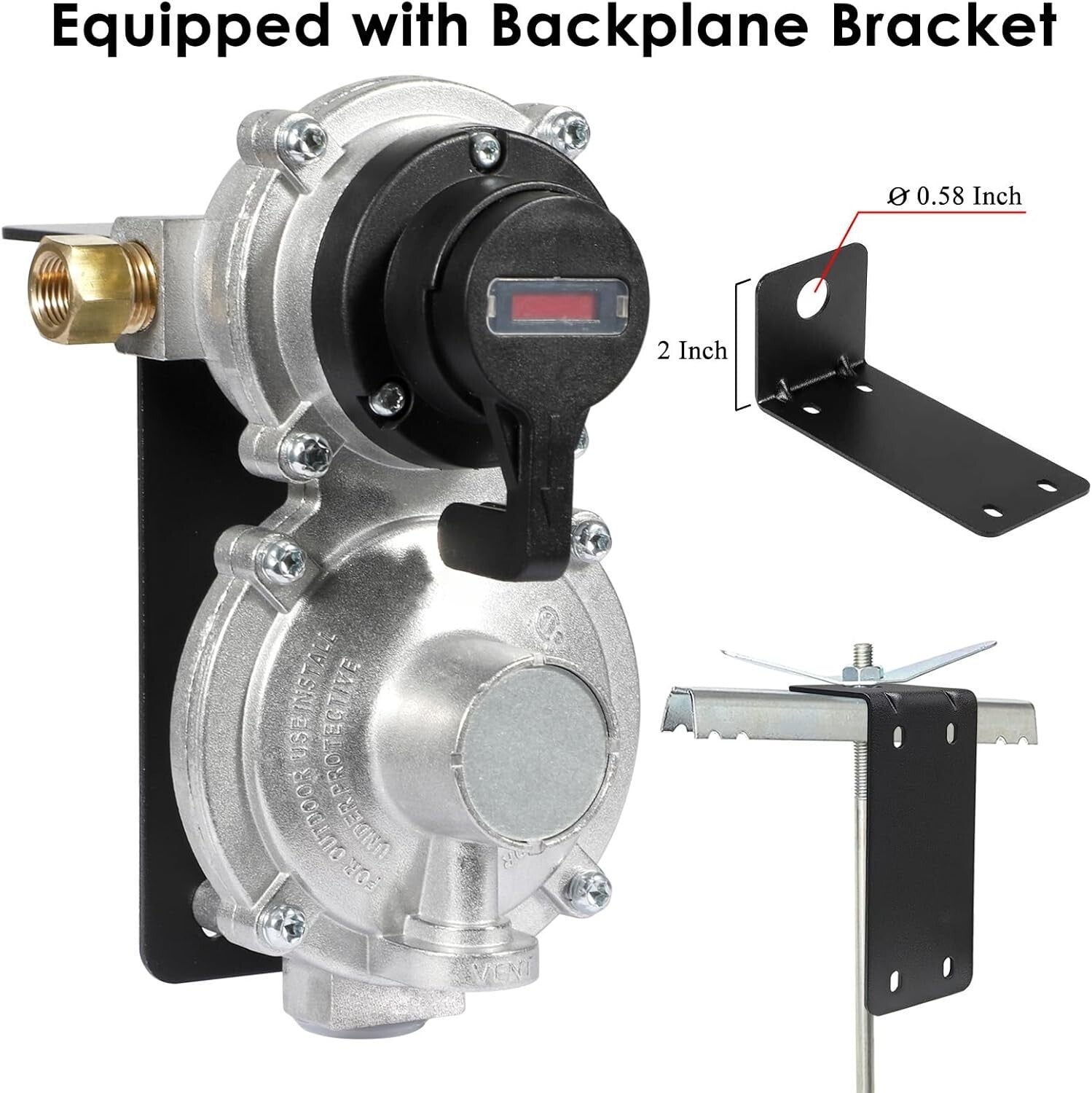 Efficient RV Propane Regulator with No-Interrupt Changeover & 18" Braided Hoses