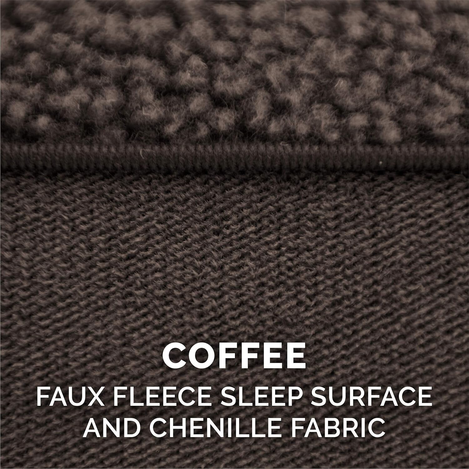 Comfortable Orthopedic Dog Bed, Coffee - Jumbo Plus Size for Dogs up to 125 lbs