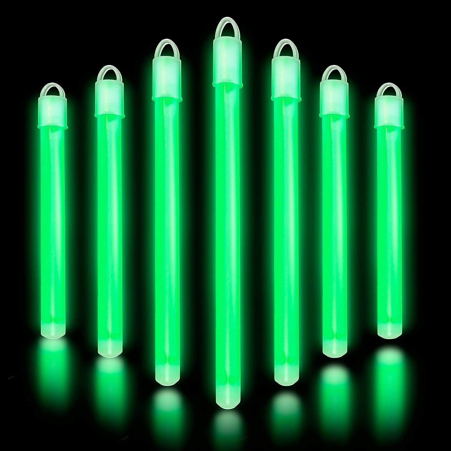 Glow in The Dark Sticks 100 ct - Vibrant 6" Party Pack with Lanyards & Caps