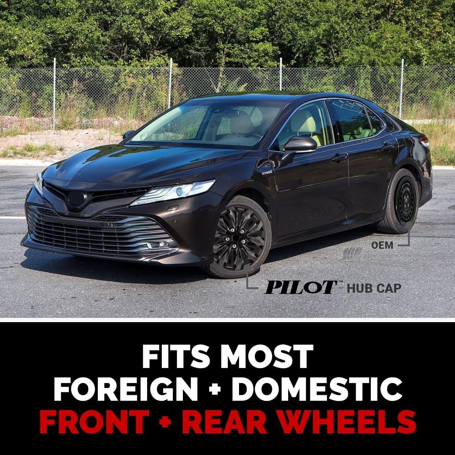 Durable 15-Inch Universal Hubcaps – Spyder Gunmetal Grey Fit for All Vehicles