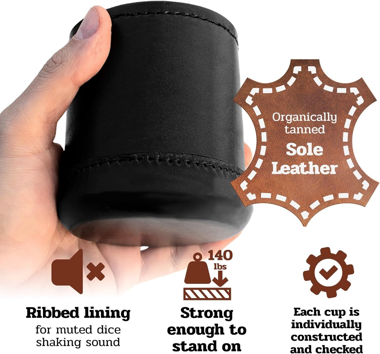 Professional Quality Dice Cup Set with 5 Dice – Ideal for Liar's Dice & Yahtzee