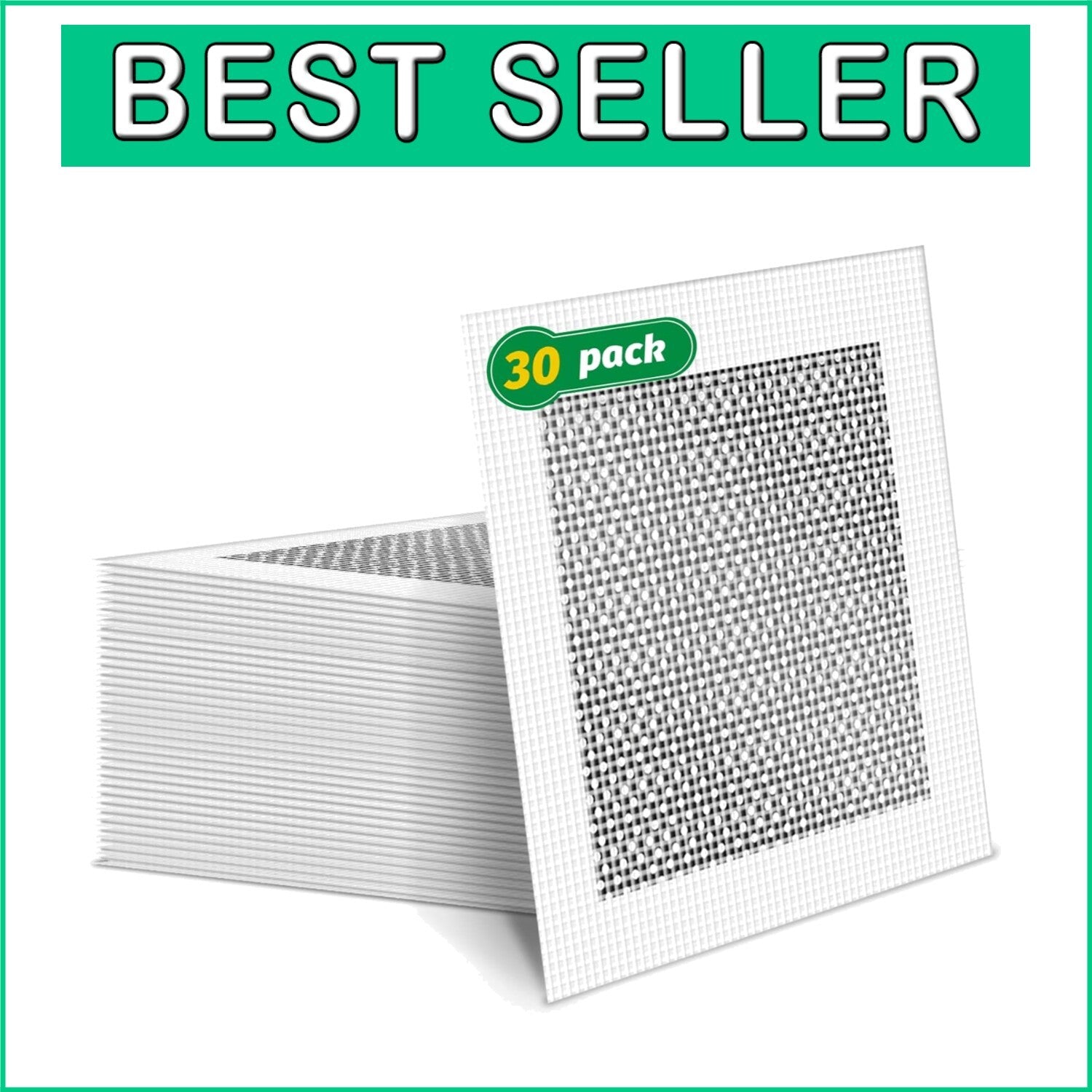 30Pcs 6 Inch Self-Adhesive Fiberglass Drywall Patch Kit for Wall Repairs