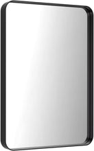 Load image into Gallery viewer, Contemporary Rectangular Bathroom Mirror in Matte Black - Shatterproof &amp; Secure