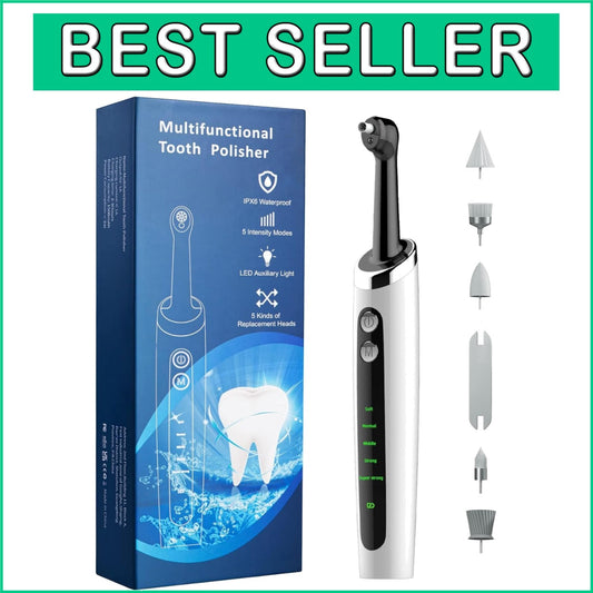 Advanced Dental Cleaning Kit: Electric Polisher with LED Light & Travel Friendly
