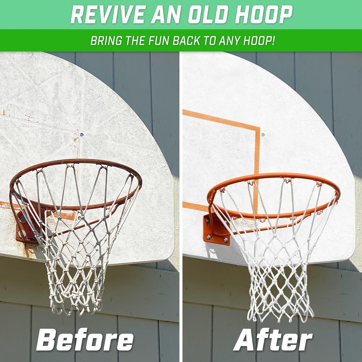 All-Weather 18'' Basketball Rim with Mounting Bracket - Perfect Replacement