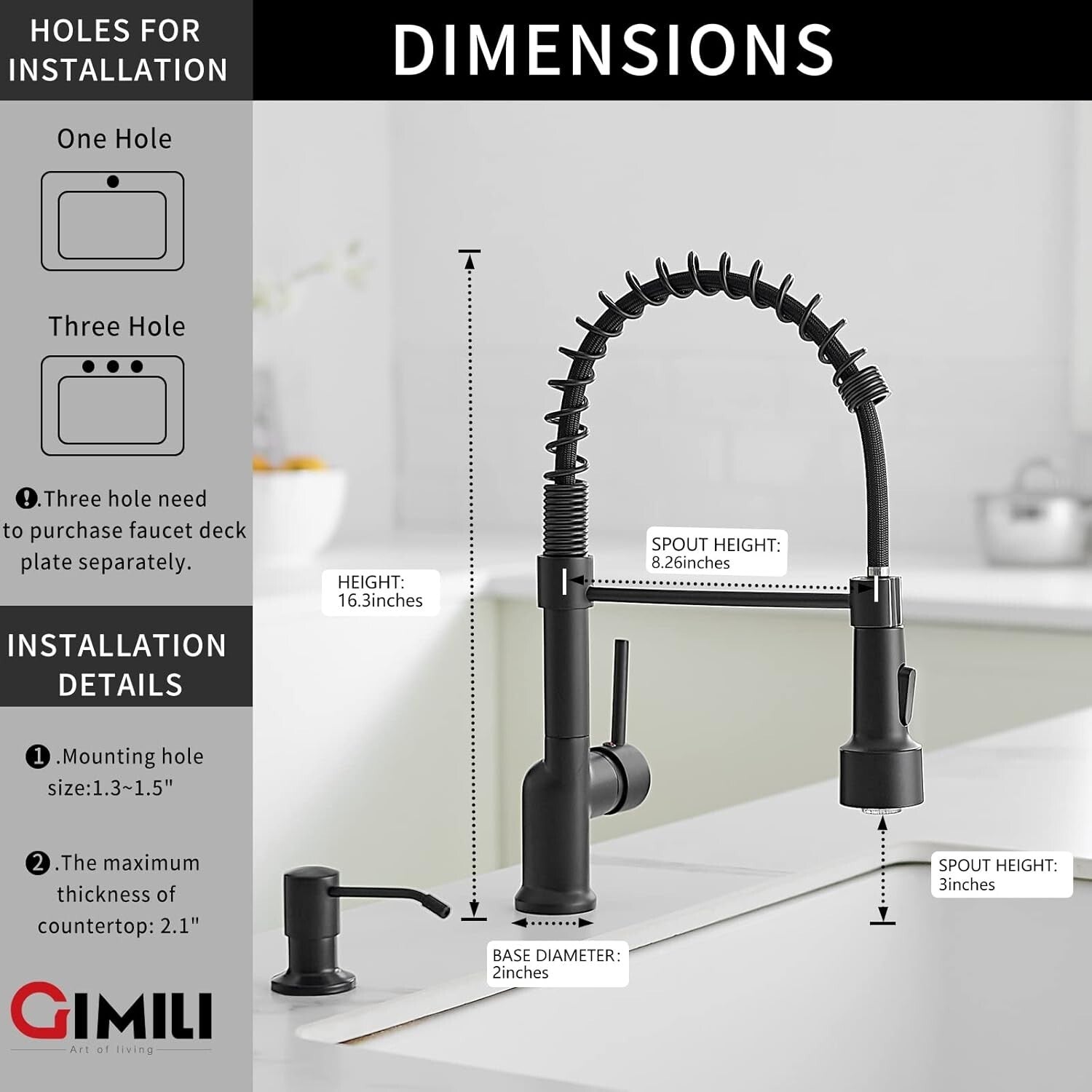 360-Degree Swivel Kitchen Faucet with Dual Function LED Sprayer for Modern Homes