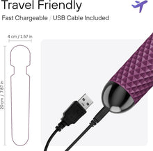 Load image into Gallery viewer, Eco-Friendly Handheld Wand Massager - 8 Speeds, USB Rechargeable &amp; Ultra-Quiet