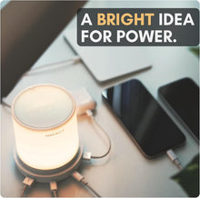 Load image into Gallery viewer, Fast-Charging Bedside Light with USB-A and USB-C Ports - Rustic Touch Control