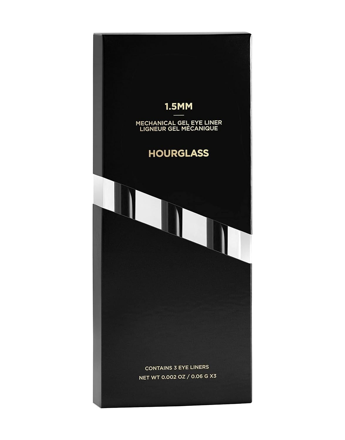 Luxurious Hourglass 1.5mm Gel Liner Trio in Obsidian - Perfect for All-Day Wear