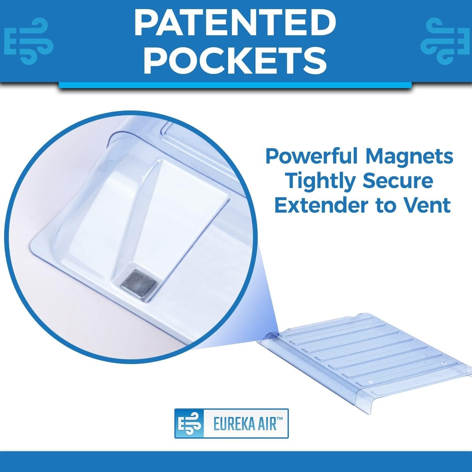 Premium 1.5mm Thick Vent Extender with Secure Magnets - Fits 10" & 12" Registers