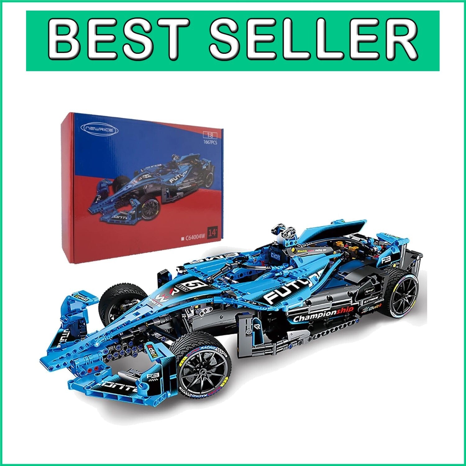 Detailed Formula 1 Racing Car Blocks Set - Perfect for Teen and Adult Collectors