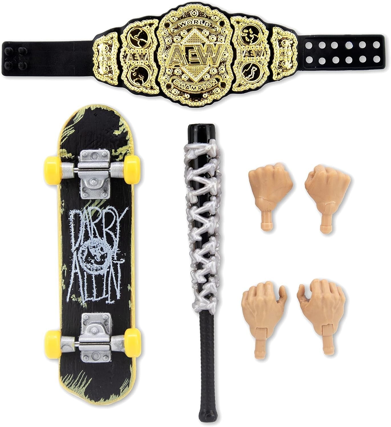 Collectible Darby Allin & Jon Moxley Action Figures with Championship Title Belt