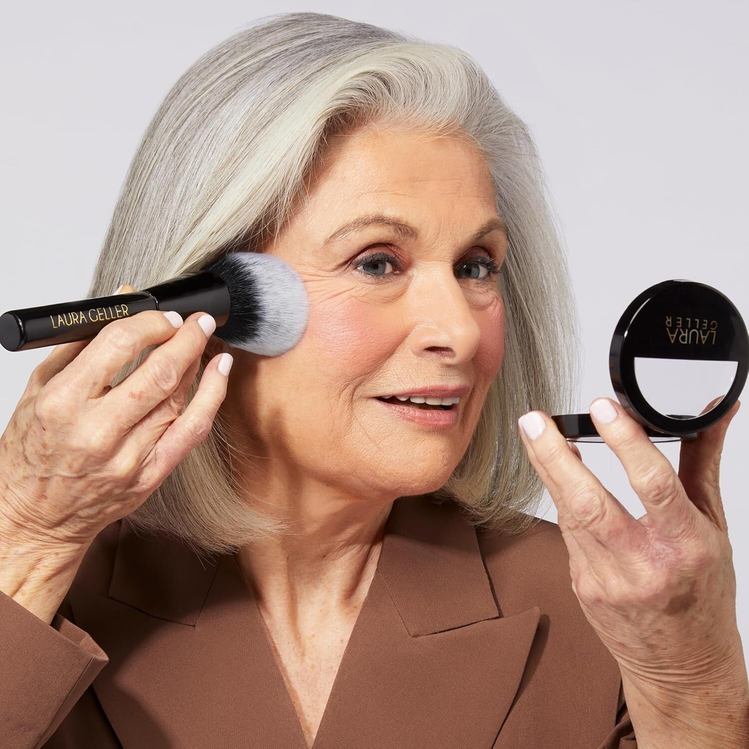 Bronze-n-Brighten Multipurpose Bronzer with Brush - Medium Shade for Radiance