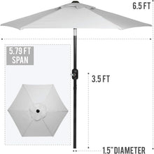 Load image into Gallery viewer, Durable 6 Ft Outdoor Umbrella - Easy Crank &amp; Tilt Design for Ultimate Shade
