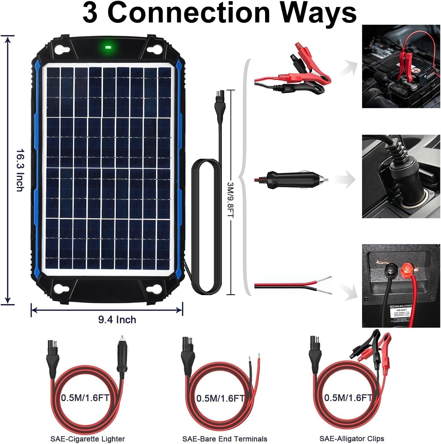 All-Weather 12V Solar Charger with Advanced MPPT Technology for Total Protection