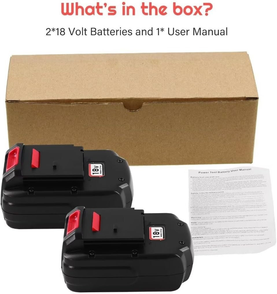 High Capacity Ni-Mh 3600mAh 2-Pack Battery Compatible with Porter Cable Tools