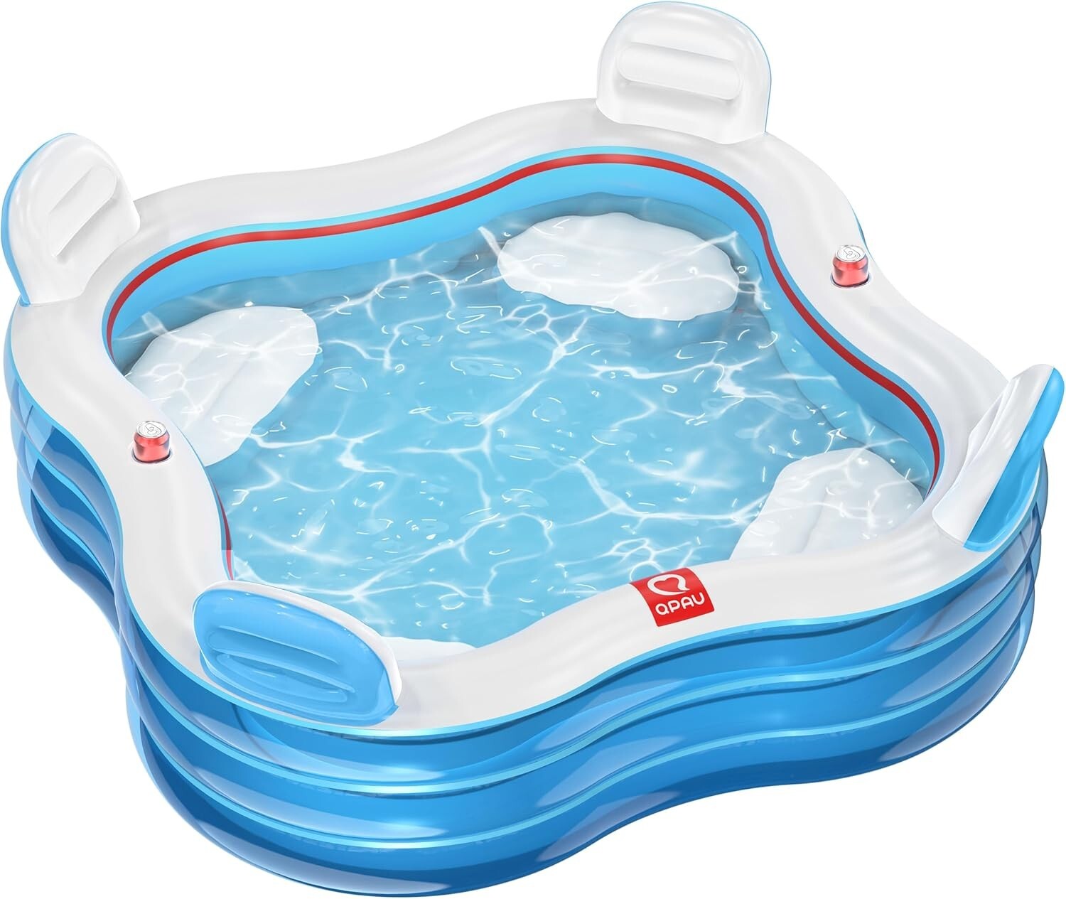 Fun Summer Inflatable Pool with Seats for Family - Easy Inflation & Storage