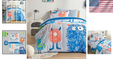 Load image into Gallery viewer, Cloud-Fluffy Kids Bedding Comforter Set - Full/Queen Multi-Piece with Monsters