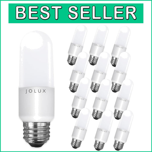 800 Lumen LED Stick Bulbs - Energy-Efficient, 12-Pack, 11,000 Hour Lifespan