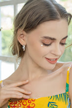 Load image into Gallery viewer, Elegant Sterling Silver Click-Top Hoop Earrings - Half Round Design Available
