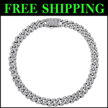 Load image into Gallery viewer, Chunky Cuban Link Anklet - 14K Gold 6x Plated with Sparkling Cubic Zirconia