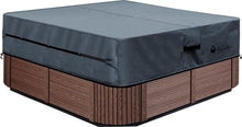 Load image into Gallery viewer, Customizable Dark Gray Hot Tub Cover - 600D Waterproof with Secure Lock Design
