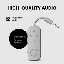 Load image into Gallery viewer, Lightweight 20-Hour Battery Bluetooth Adapter for AirPods &amp; Headphones on Planes