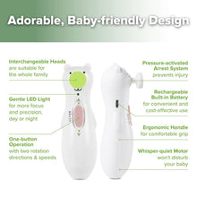 Load image into Gallery viewer, Rechargeable Baby Nail Clippers with Interchangeable Heads - Gentle &amp; Efficient