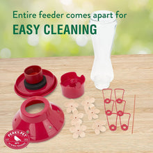 Load image into Gallery viewer, Pack of 2 Red Glass Hummingbird Feeders - Easy Top-Fill with Ant Protection
