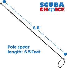 Load image into Gallery viewer, Portable 6.5-Inch Aluminum Spearfishing Rod with 5-Prong Tip &amp; Easy Carry Bag