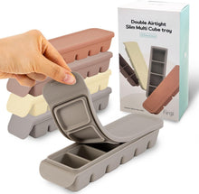 Load image into Gallery viewer, Airtight Silicone Freezer Trays - 6-Cup Baby Food Containers with Lid